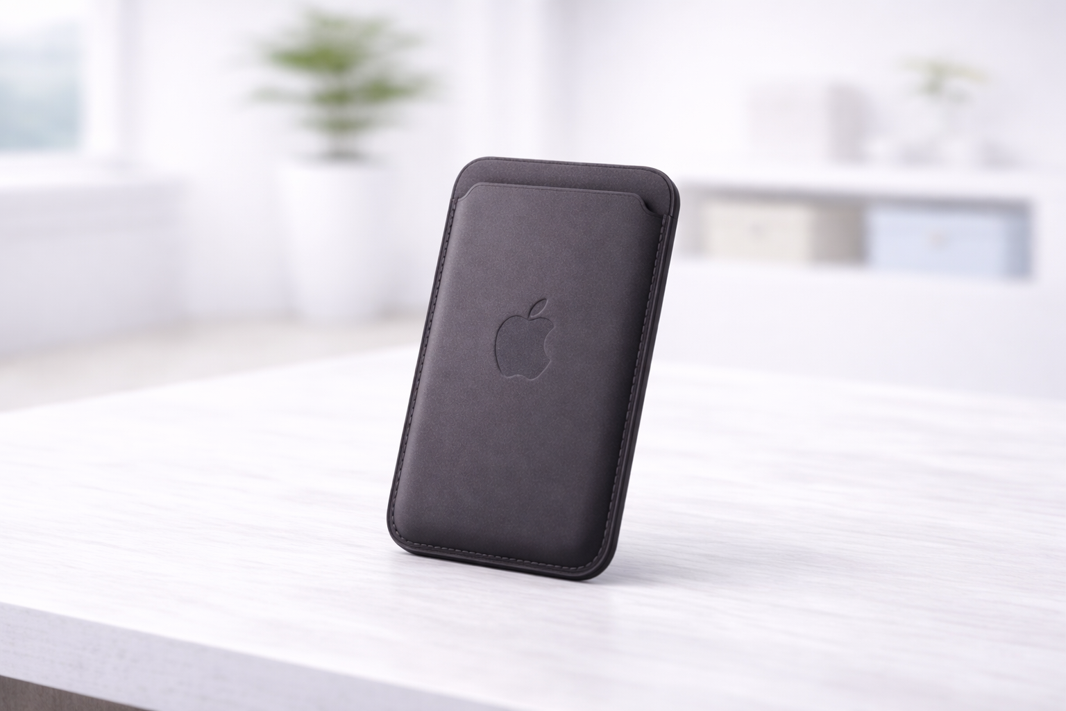 Porte-cartes en tissage fin pour iPhone avec MagSafe