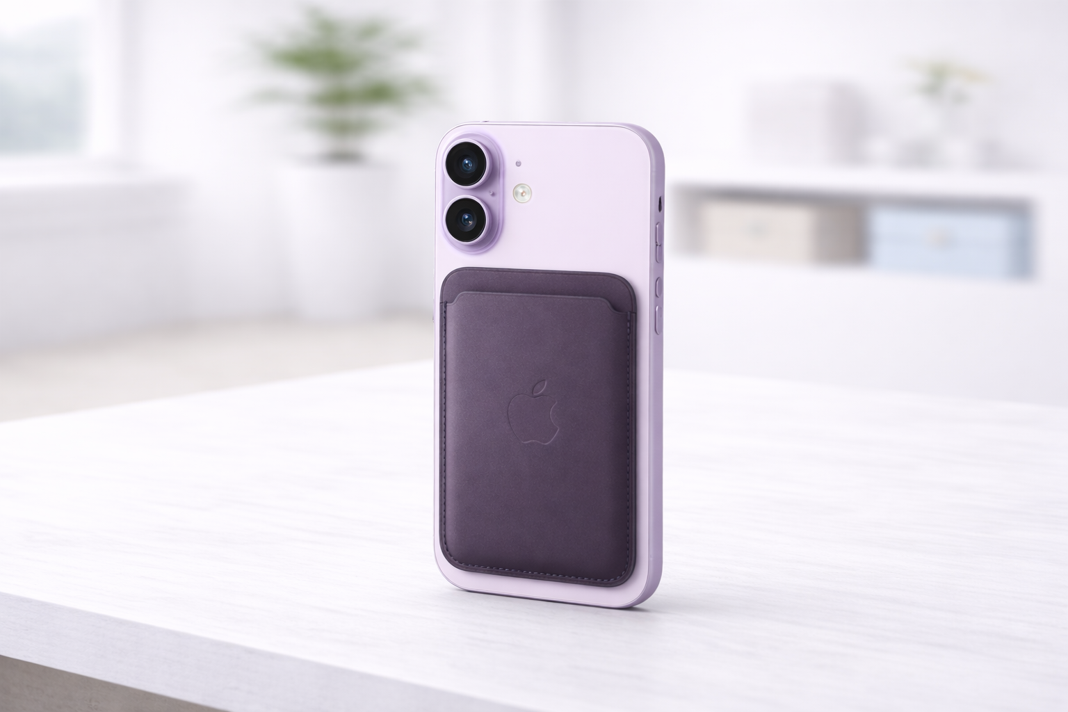 Porte-cartes en tissage fin pour iPhone avec MagSafe