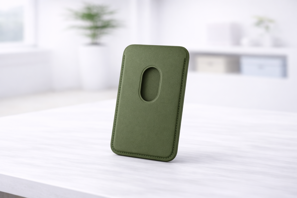 Porte-cartes en tissage fin pour iPhone avec MagSafe
