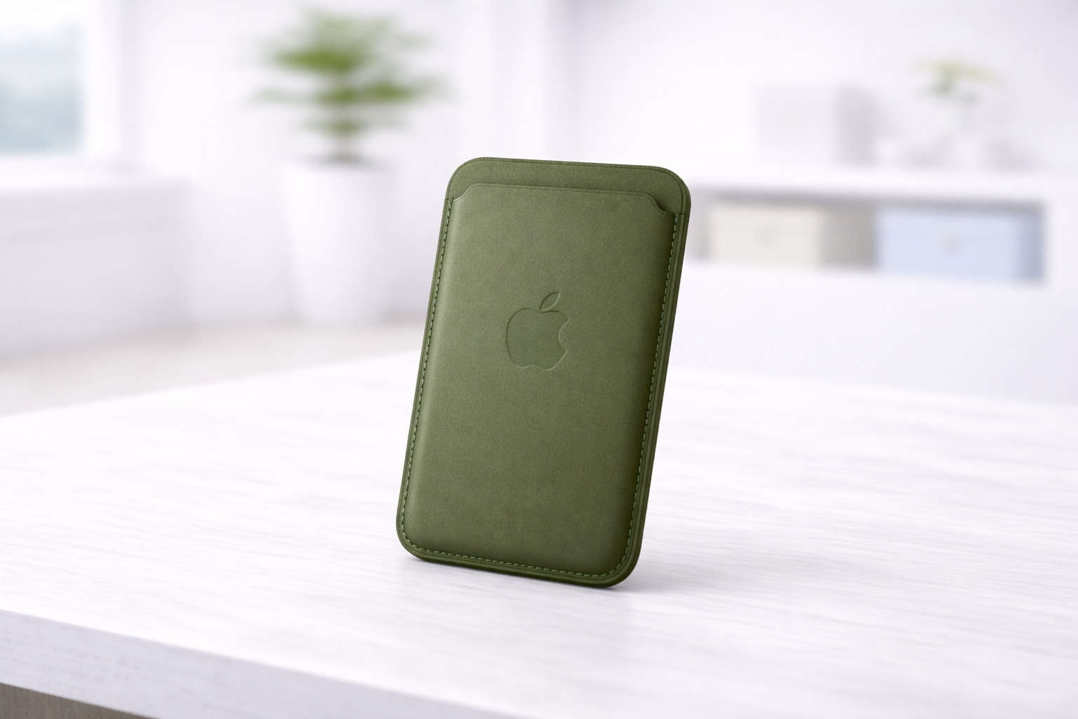 Porte-cartes en tissage fin pour iPhone avec MagSafe